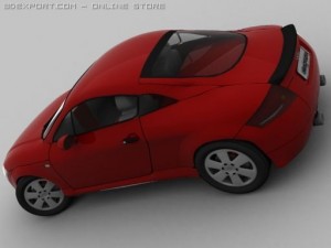 audi tt low poly Model 3D