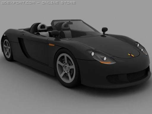 porsche carrera gt low poly 3D Model .c4d .max .obj .3ds .fbx .stl .blend