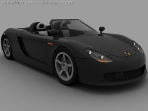 porsche carrera gt low poly Model 3D