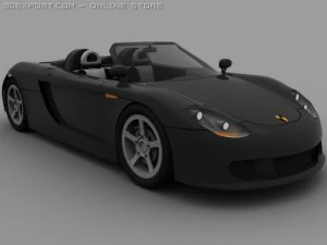 porsche carrera gt лоу поли 3D Модель