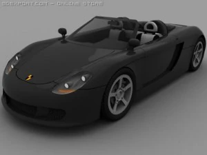 porsche carrera gt low poly 3D Model