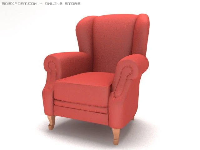 arm chair 3D Model .c4d .max .obj .3ds .fbx .stl .blend 