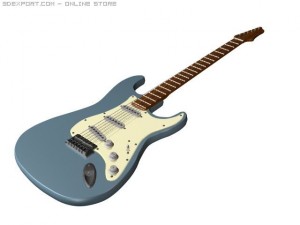 electric guitar Modèle 3D