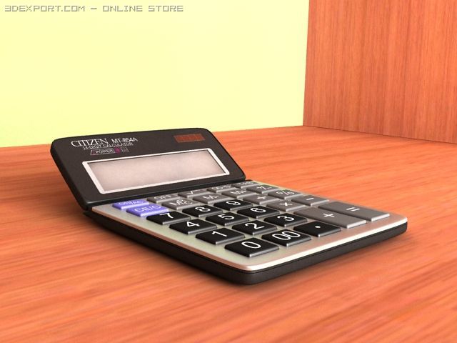 citizen electronic calculator 3D Модель .c4d .max .obj .3ds .fbx .stl .blend 