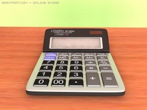 citizen electronic calculator 3D Модель