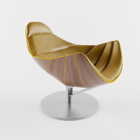 shelly armchair Model 3D .c4d .max .obj .3ds .fbx .stl .blend 