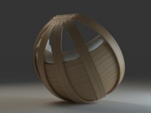cradle chair Modelo 3D