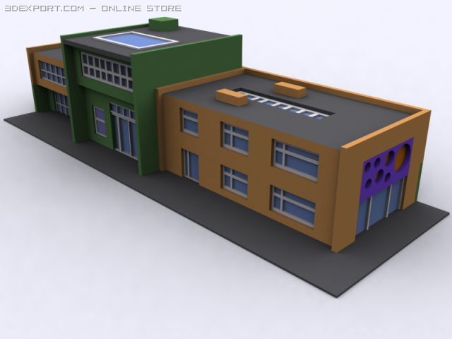 buldings_2 3D Model .c4d .max .obj .3ds .fbx .stl .blend 