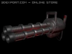 gatling laser prototype 3D-Modell