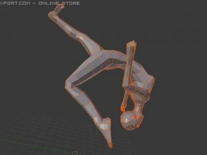 female human low poly 3D Model