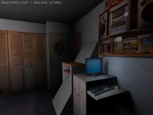 complete bedroom Modèle 3D