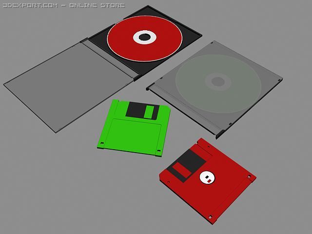 cd and floppy drive Model 3D .c4d .max .obj .3ds .fbx .stl .blend 
