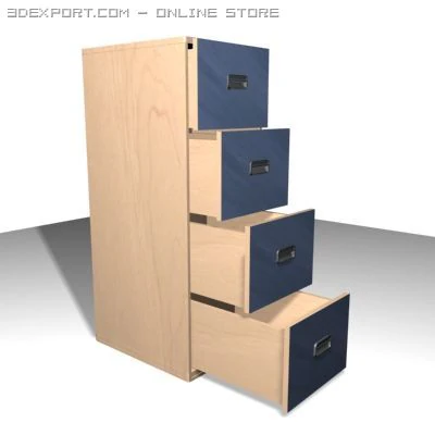 file cupbord 3D Model .c4d .max .obj .3ds .fbx .stl .blend 