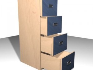 file cupbord Modello 3D