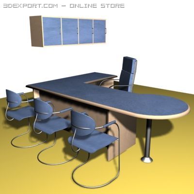 work station 3D Модель .c4d .max .obj .3ds .fbx .stl .blend 