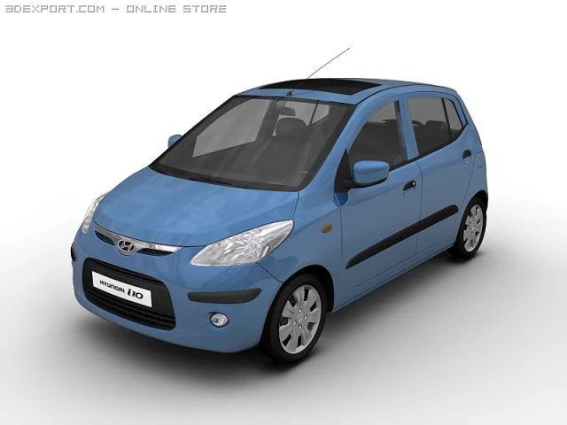 2008 hyundai i10 3D Model .c4d .max .obj .3ds .fbx .stl .blend 