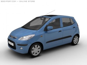 2008 hyundai i10 Modello 3D