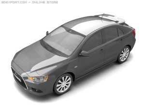 2009 mitsubishi lancer sportback 3D 모델