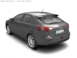 2009 mitsubishi lancer sportback 3D 모델