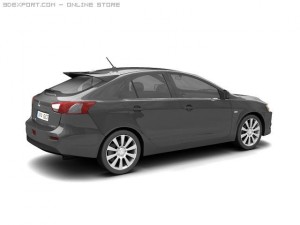 2009 mitsubishi lancer sportback 3D 모델