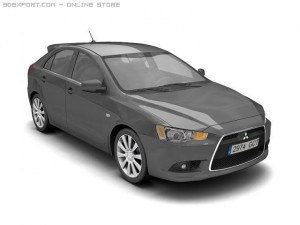2009 mitsubishi lancer sportback 3D 모델