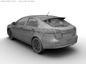 2009 mitsubishi lancer sportback 3D 모델
