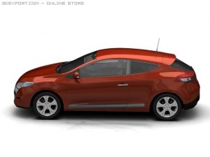 2009 renaut megane coupe 3D Modell