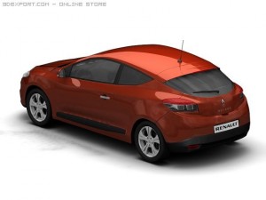 2009 renaut megane coupe 3D Modell