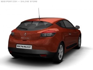 2009 renaut megane coupe 3D Modell