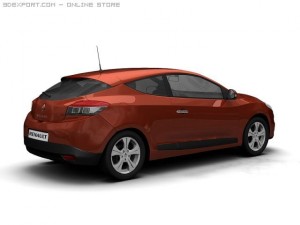 2009 renaut megane coupe 3D Modell