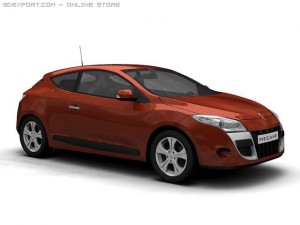 2009 renaut megane coupe 3D Modell