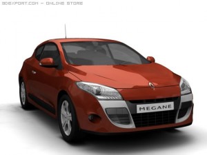 2009 renaut megane coupe 3D Modell