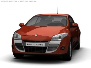 2009 renaut megane coupe 3D Modell
