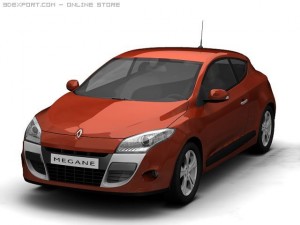 2009 renaut megane coupe 3D Modell