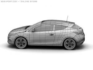 2009 renaut megane coupe 3D Modell