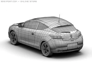 2009 renaut megane coupe 3D Model