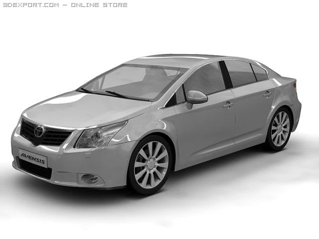 2009 toyota avensis 3D Model .c4d .max .obj .3ds .fbx .stl .blend