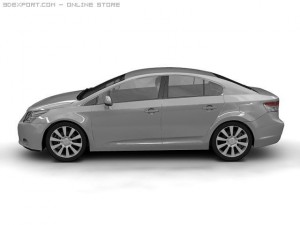 2009 toyota avensis Modelo 3D