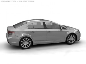 2009 toyota avensis Modelo 3D