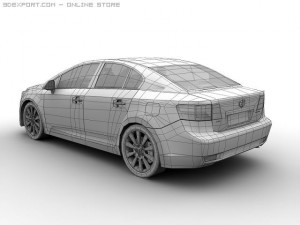 2009 toyota avensis Modelo 3D