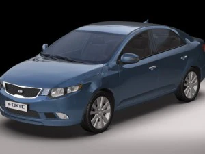 Киа Форте 2010 года. 3D Модель