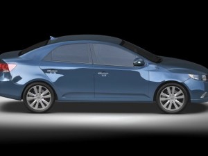 2010 kia forte 3D 模型