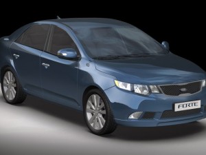 2010 kia forte 3D 模型