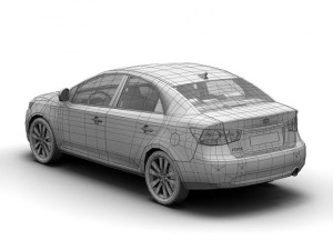 2010 kia forte 3D 模型
