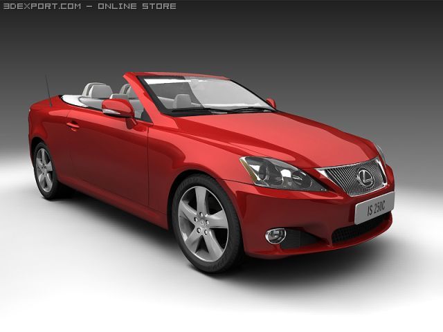 2009 lexus is250c Modello 3D .c4d .max .obj .3ds .fbx .stl .blend 