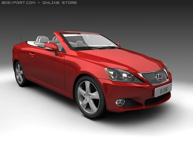 2009 lexus is250c 3D Model .c4d .max .obj .3ds .fbx .stl .blend 