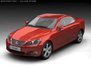 2009 lexus is250c Modello 3D