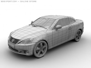 2009 lexus is250c Modello 3D