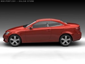 2009 lexus is250c Modello 3D