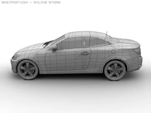 2009 lexus is250c 3D Model